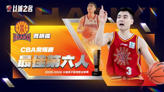 CBA官宣最佳第六人：山西奇兵賈明儒當選 擊敗趙巖昊趙嘉仁等
