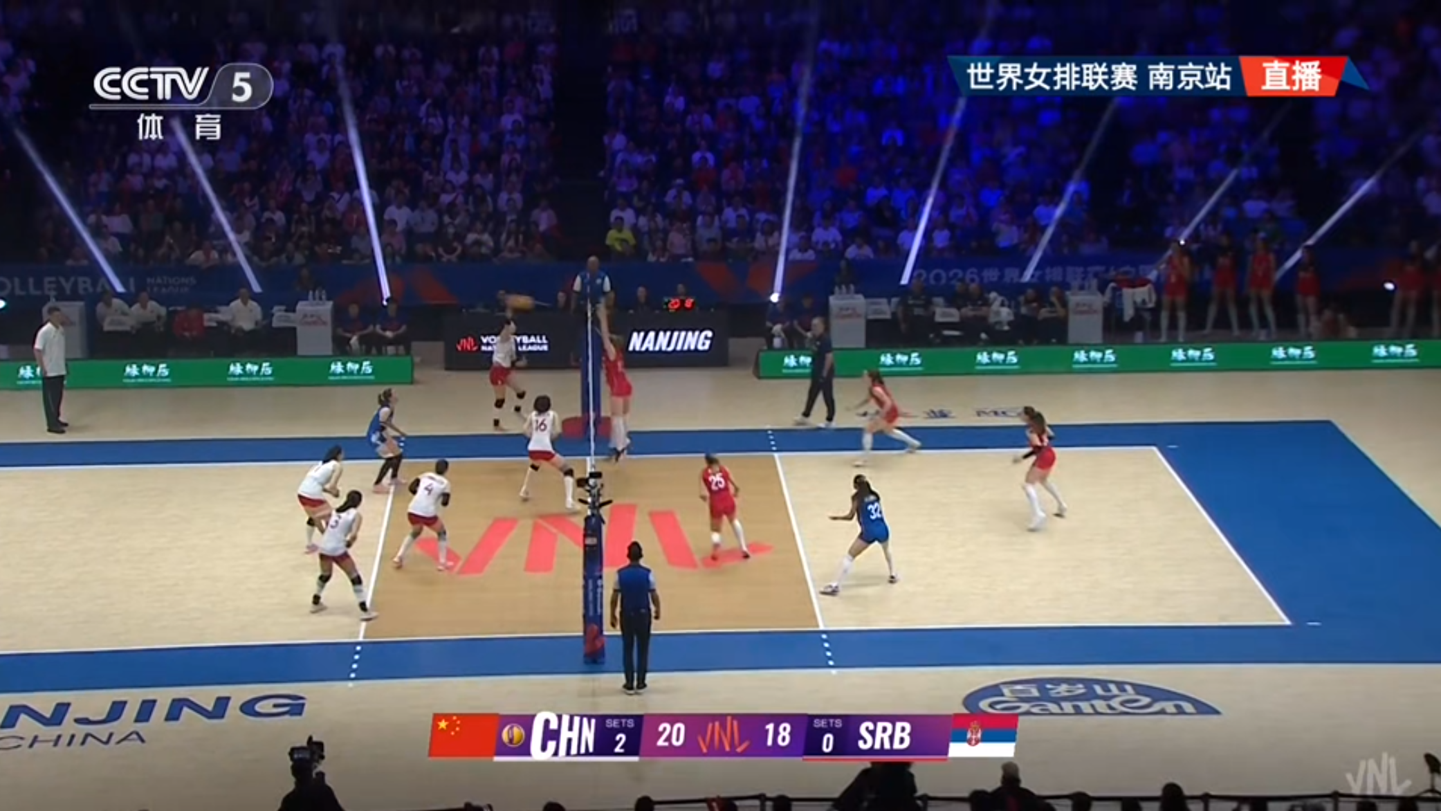 中國女排3比0戰勝塞爾維亞女排，取得世聯賽兩連勝